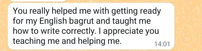 From an adult English-coaching client