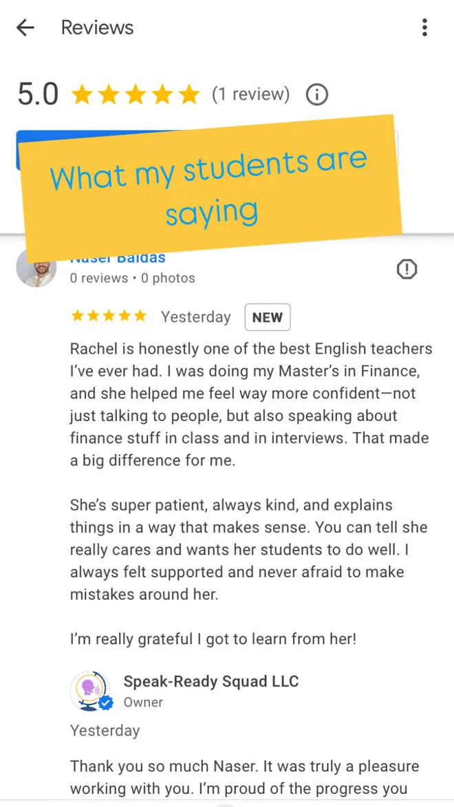 A 5-star Google review